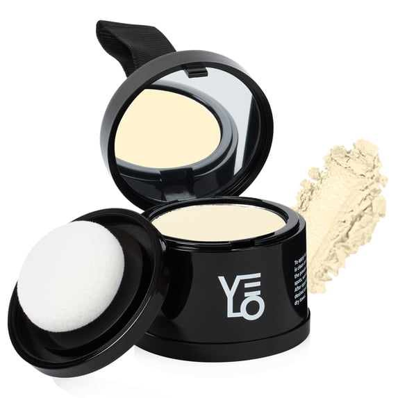 VELO Hairline Powder Root Touch Up, Instant Conceals Grays and Hair Loss, Quick Root Cover Up, Hair Fibers for Thinning Hair, 13 Shades for Women & Men, Long Lasting Formula (Light Blonde)