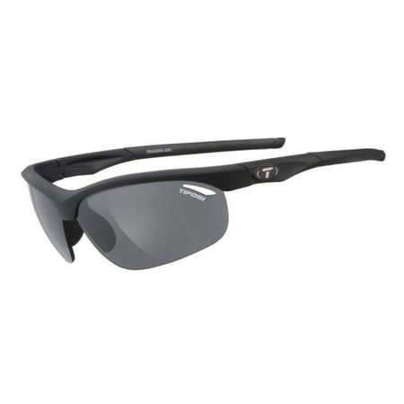 VELOCE, MATTE BLACK INTERCHANGEABLE SUNGLASSES SMOKE/AC RED/CLEAR LENSES