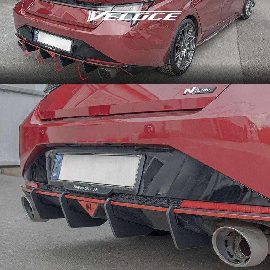 VELOCE Rear Diffuser Fin for Hyundai Elantra N-Line 2021-2023 - Walmart.com