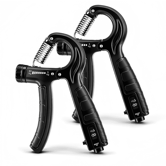 VELOCRAFT Hand Grip Strengthener, 5-in-1 Adjustable (11-132LBS) with Counter, Finger Exerciser Kit for Forearm Wrist Strength Training, Athletes