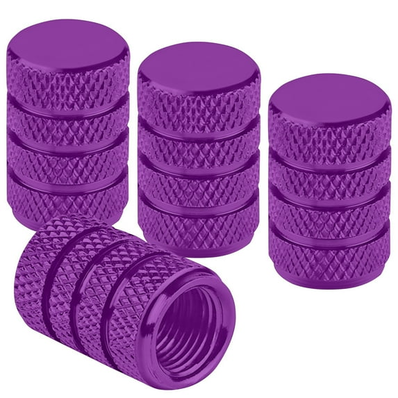VELOXT Tire Valve Stem Caps, Purple, 4 pcs/Pack, Aluminum VELOXT Tire Valve Cap Set, Corrosion Resistant, Universal Stem Covers for Cars Trucks Motorcycles SUVs and Bikes