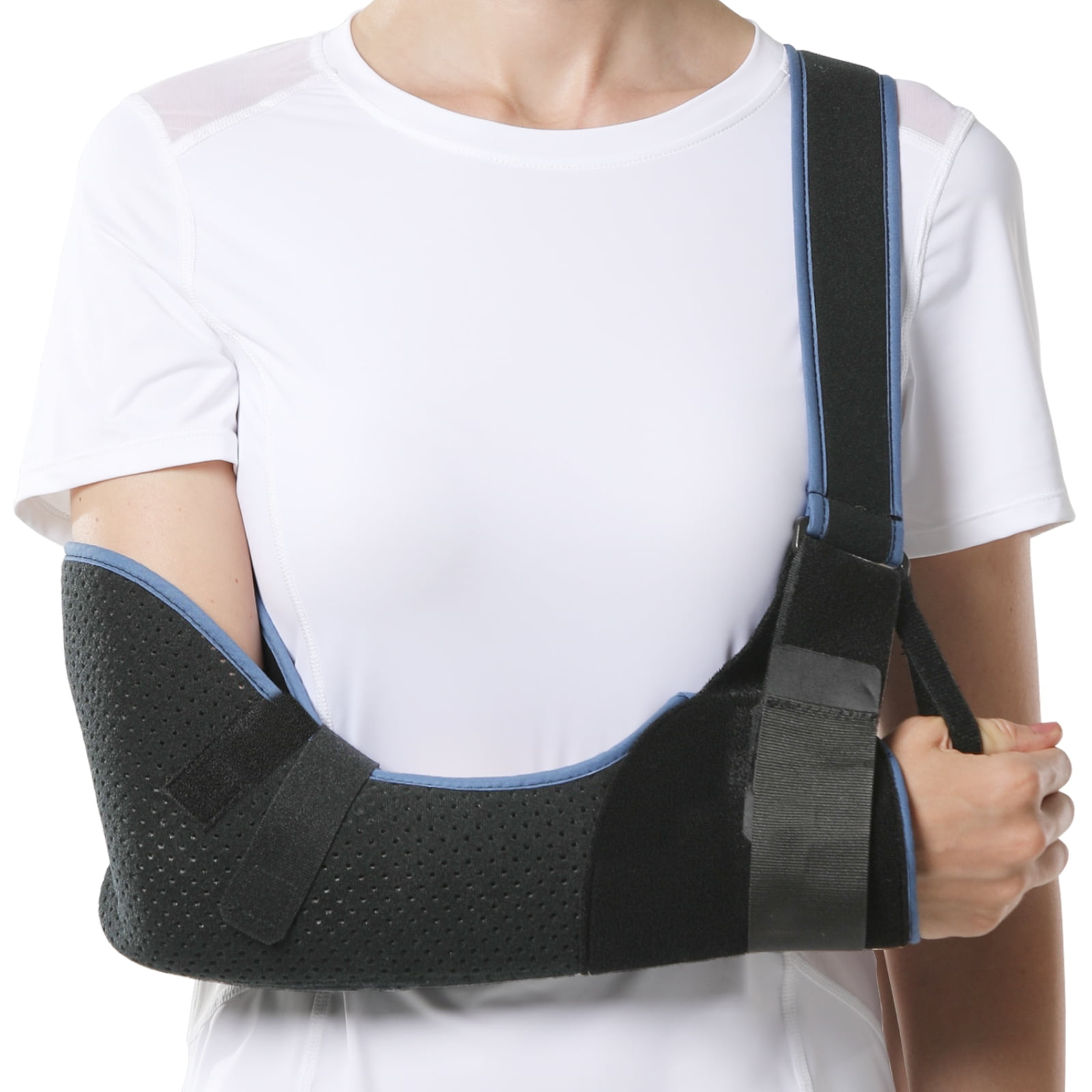 Velpeau Arm Sling Shoulder Immobilizer,Rotator Cuff Support Brace,Comfortable Medical Sling for Shoulder Injury, Left and Right Arm, Men and Women, for Broken,Dislocated,Fracture, Strain (X-Large)