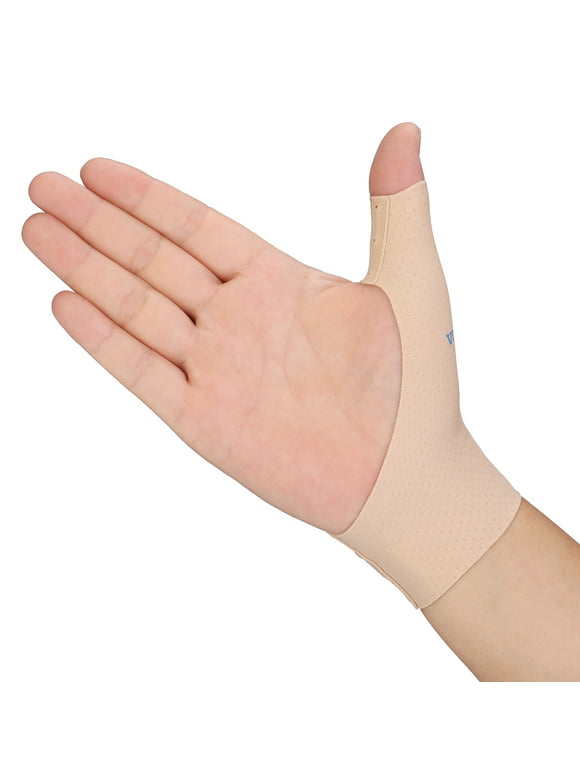 VELPEAU Elastic Thumb Brace Liner (Pair) - Waterproof Soft Compression Sleeve (Medium)