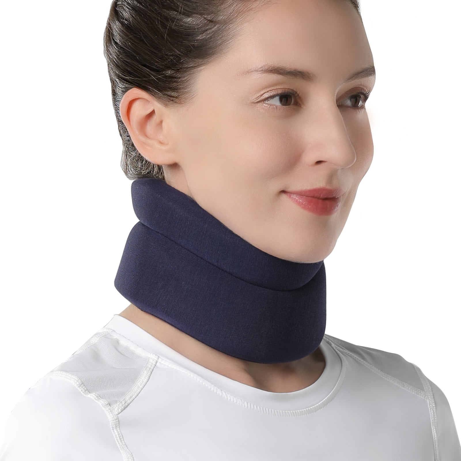 VELPEAU Neck Support Brace - Soft Foam Cervical Collar (Enhanced, L, 3.3)