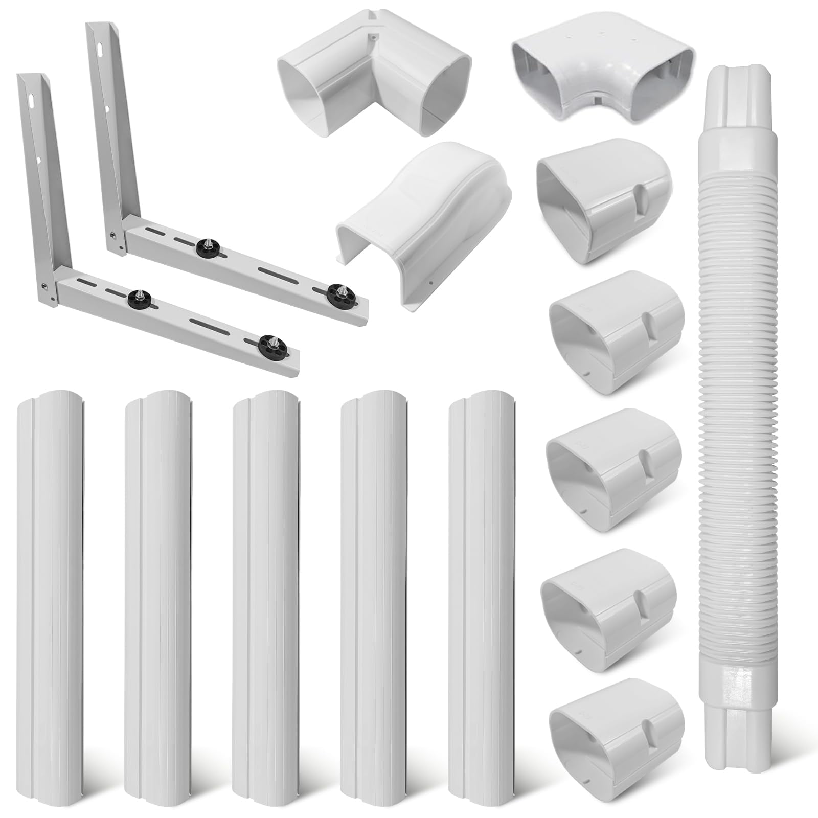 VELSKUD Mini Split Complete Outdoor Installation Kit, AC Decorative PVC ...