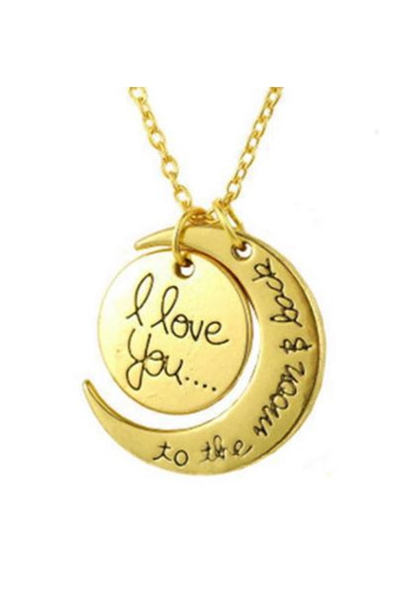 Gold Plated "I Love You to the Moon & Back" Necklace