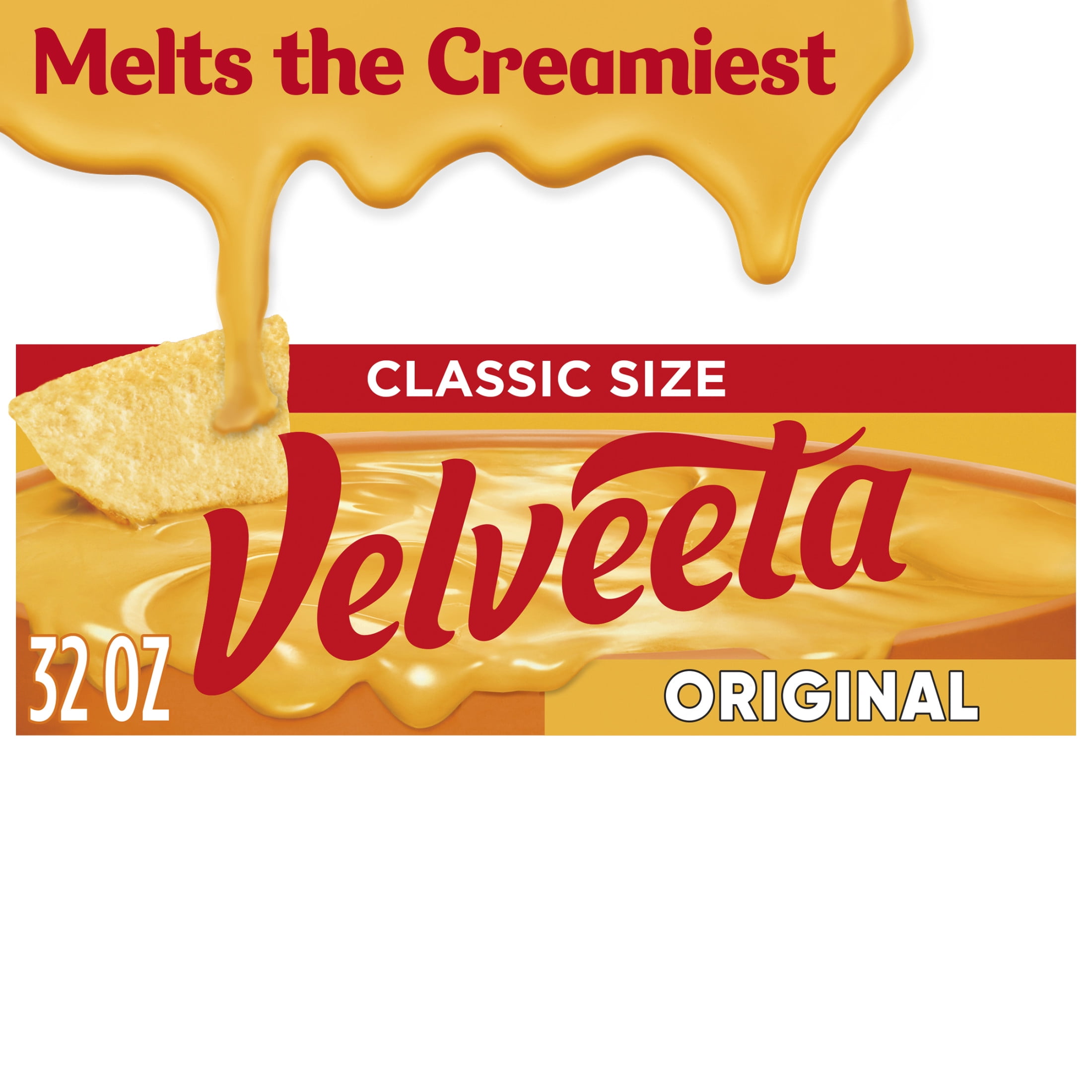 Velveeta Original Melting Cheese Dip & Sauce (Classic Size), 32 oz Block