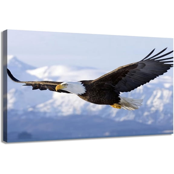 VELVET AFLE Bald Eagle Poster,Flyg Bird Wildlife,Canvas Wall Art For Livg Room Decor Aesthetic Vtage Posters & Prts,College Posters For Guys Cuadros Para Dormitorios,es, 10x8inch Unframed