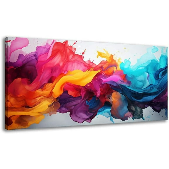 VELVET Abstract Canvas Wall Art for Livg Room Colorful Artwork For Bedroom Fantasy Patg Multicolor Prts Picture for Bathroom Home Office Decoration 10x8inch Unframed