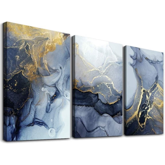 VELVET Abstract Wall Decor for Living Room Bedroom Wall Art Abstractk Wall Painting Wall Artworks Hang Pictures for Office Decoration 3 Panels Bathroom Home Decor Posters 3 Piece 11x14inch Framed