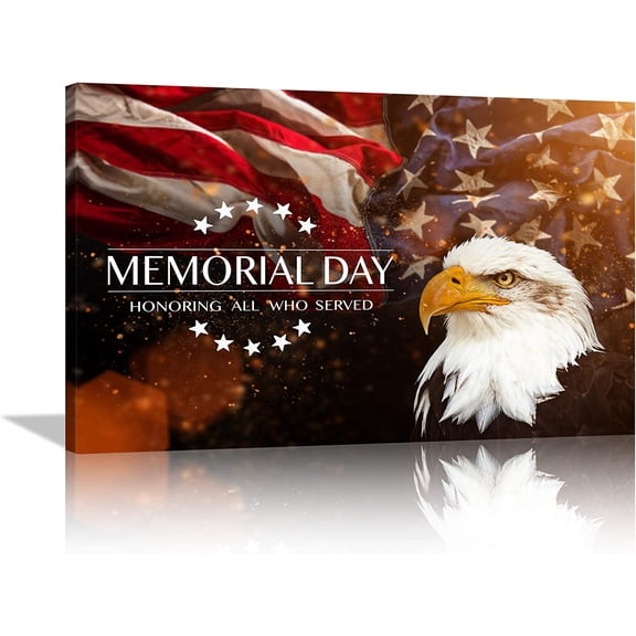 VELVET American Flag Patg US Memorial Day Wall Art for Honorg U.S Veterans Who Died Durg Their Service 10x8inch Framed
