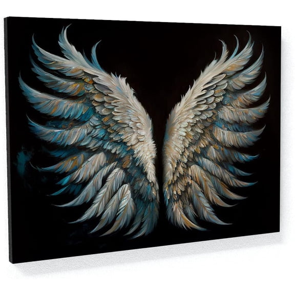 VELVET Angel Wings Heaven 14 Canvas Art Home Decor Wall Art Print Poster Painting Large 10x8inch Framed