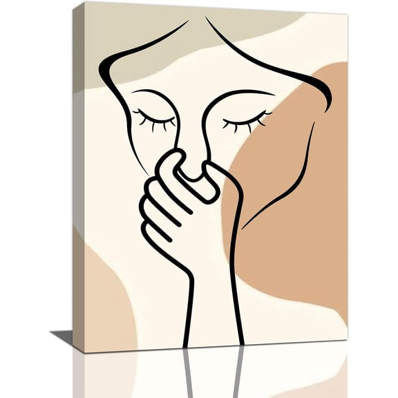 VELVET Boho Bathroom Decor Wall Art Minimalist Bathroom Wall Decor Funny Print Painting Artwork Modern Home Decorations for Bathroom Bedroom Living Room Office 12x18inch Framed