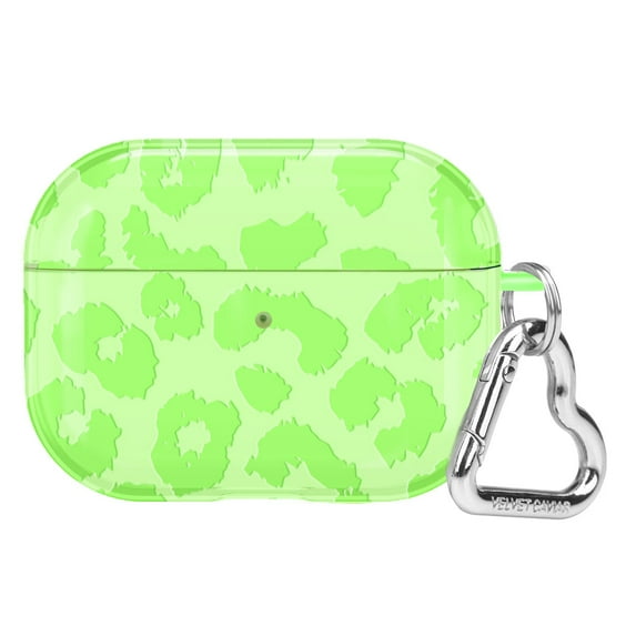 VELVET CAVIAR Cute Key Lime Leopard AirPods Pro Case compatible with AirPods Pro 1st / 2nd Generation - Protective Hard Cover with Keychain for Girls & Women