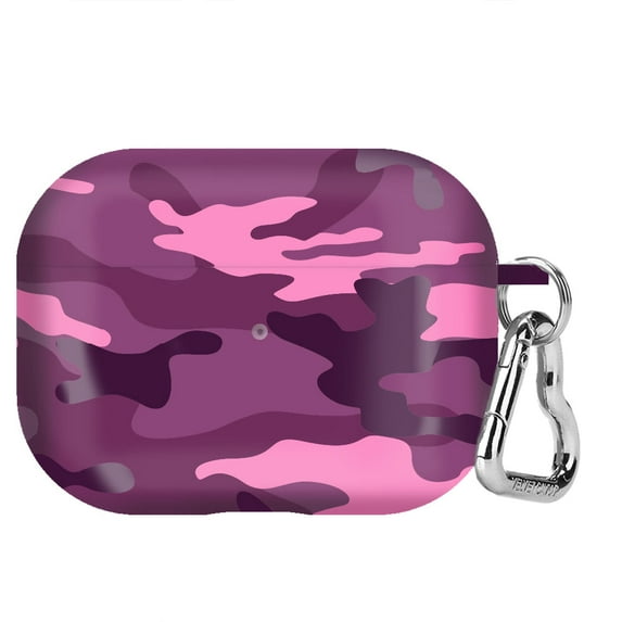 VELVET CAVIAR Cute Magenta Camo AirPods Pro Case compatible with AirPods Pro 1st / 2nd Generation - Protective Hard Cover with Keychain for Girls & Women
