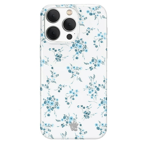 VELVET CAVIAR MagSafe Compatible Fashion Cell Phone Case for iPhone 15 Pro Max, French Blue Floral