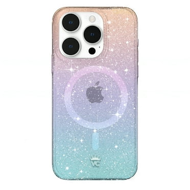 VELVET CAVIAR MagSafe Glitter Back Cover Cell Phone Case for iPhone 15 Pro Max, Blue & Pink
