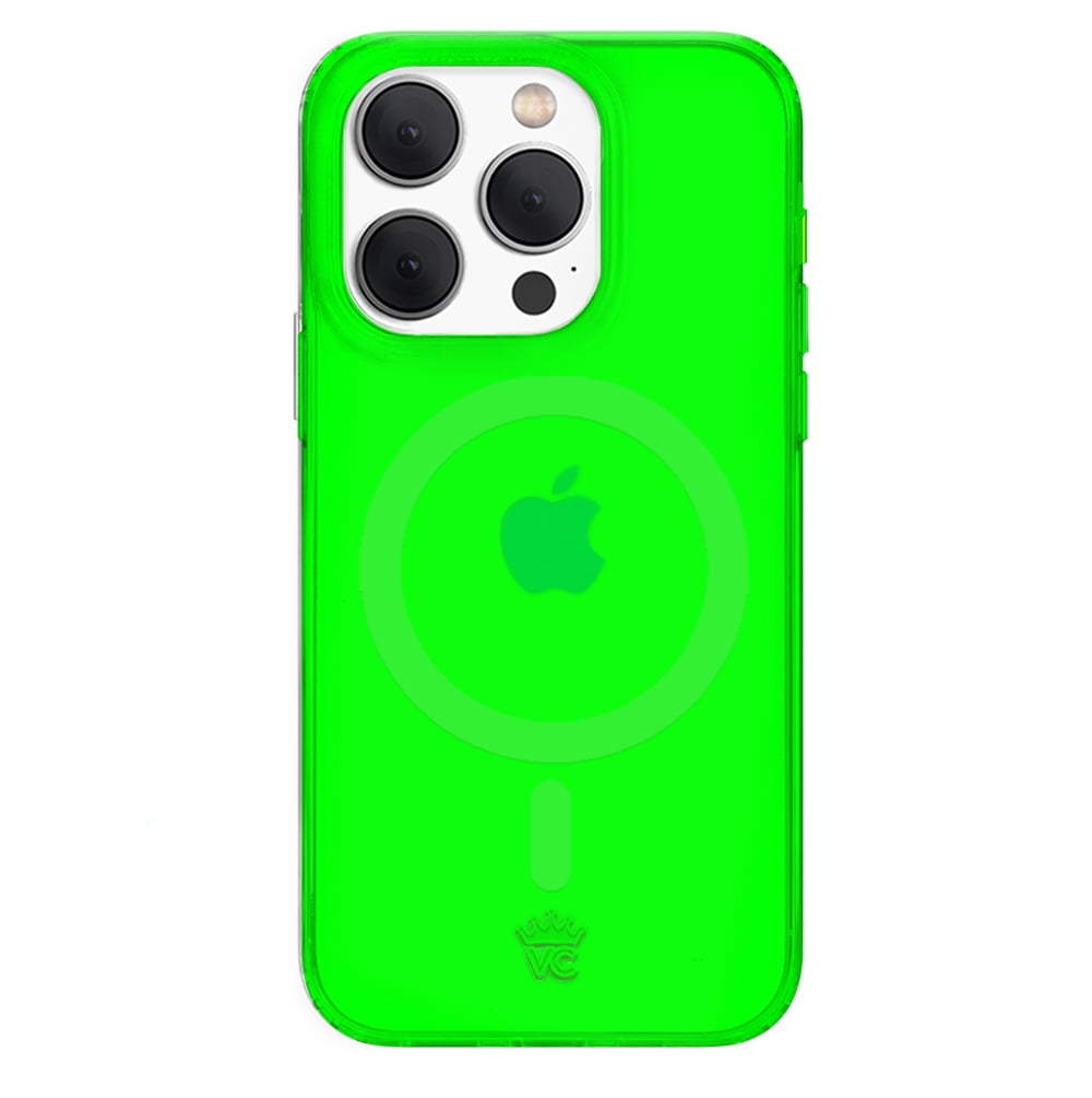 VELVET CAVIAR Neon Green iPhone 15 Pro Case - Compatible with MagSafe - Clear Protective Phone Cases