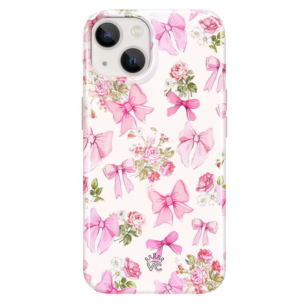 VELVET CAVIAR for Cute iPhone 13 Mini Case Compatible with MagSafe - Protective Phone Cases for Women - Posie Pink Bow Floral