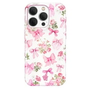 VELVET CAVIAR for Cute iPhone 15 Pro Case Compatible with MagSafe - Protective Phone Cases for Women - Posie Pink Bow Floral