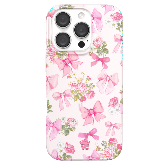 VELVET CAVIAR for Cute iPhone 16 Pro Case - Compatible with MagSafe - Protective Phone Cases for Women - Posie Pink Coquette Bow Floral