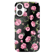 VELVET CAVIAR for Floral iPhone 16 Case - Compatible with MagSafe - Cute Protective Black Case for Women - Pink Rose Flower