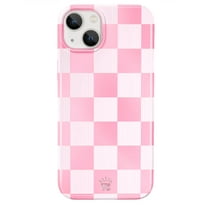 VELVET CAVIAR for iPhone 13 Mini Case Pink Checkered - Compatible with MagSafe - Cute Protective Cases for Women for Women - Pink White Checkerboard