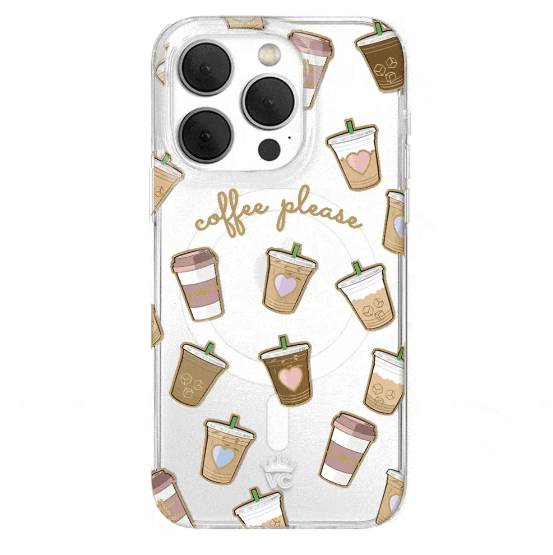 VELVET CAVIAR for iPhone 14 Pro Case Compatible with MagSafe - Cute Clear Protective Phone Cases for Women - Coffee First
