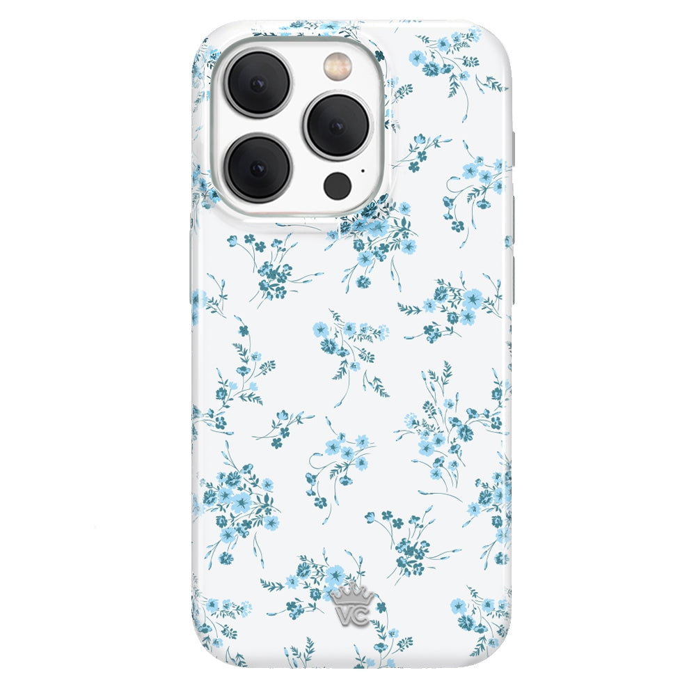 VELVET CAVIAR for iPhone 15 Pro Case Flowers - Compatible with MagSafe - Cute Protective Phone Cases for Women - French Blue Floral