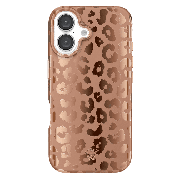 VELVET CAVIAR for iPhone 16 Case - Compatible with MagSafe - Cute Protective Phone Cases for Women - Bronze Chrome Leopard