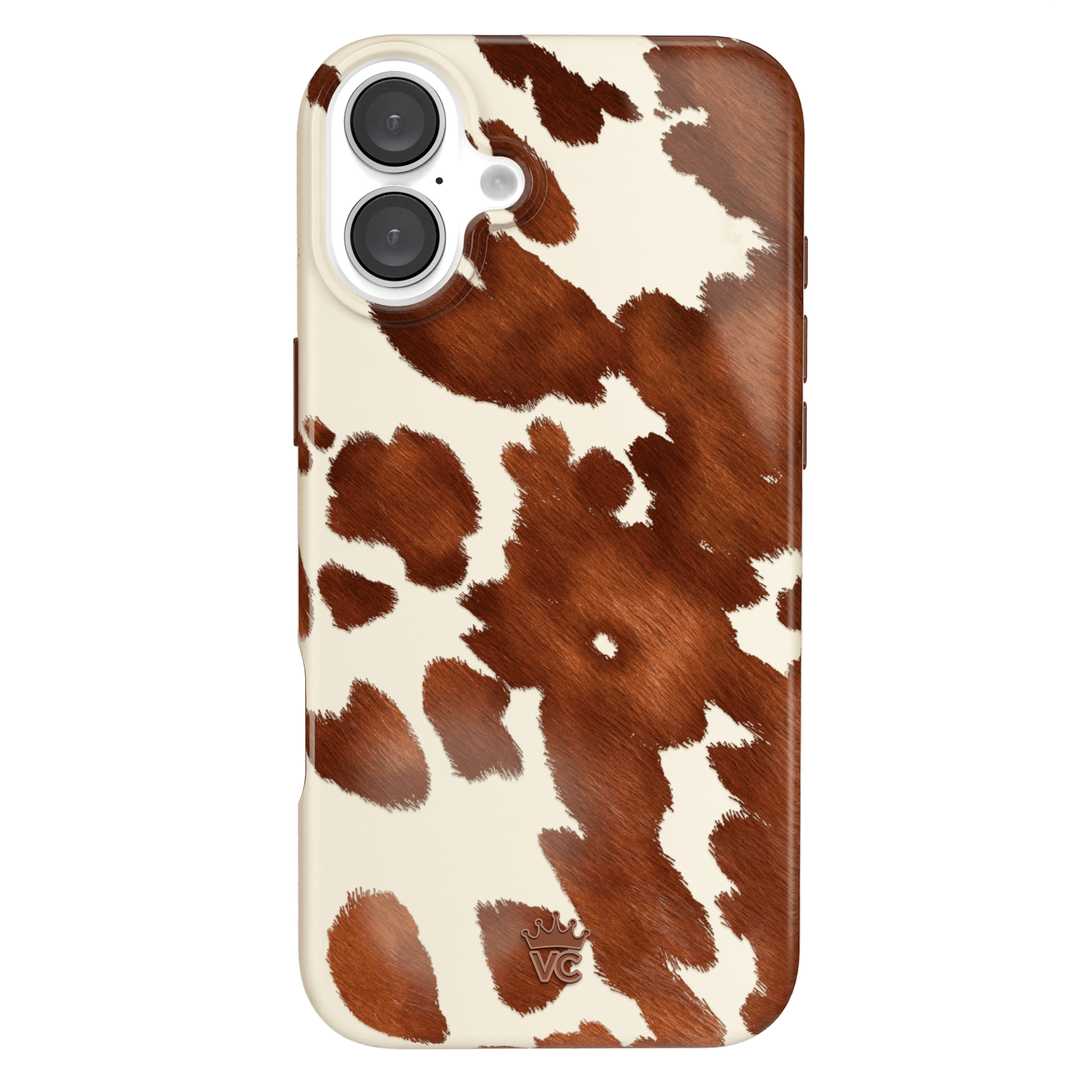 VELVET CAVIAR for iPhone 16 Plus Case Cow Print - Compatible with MagSafe - Cute Protective Black Case for Women - Cocoa Cow