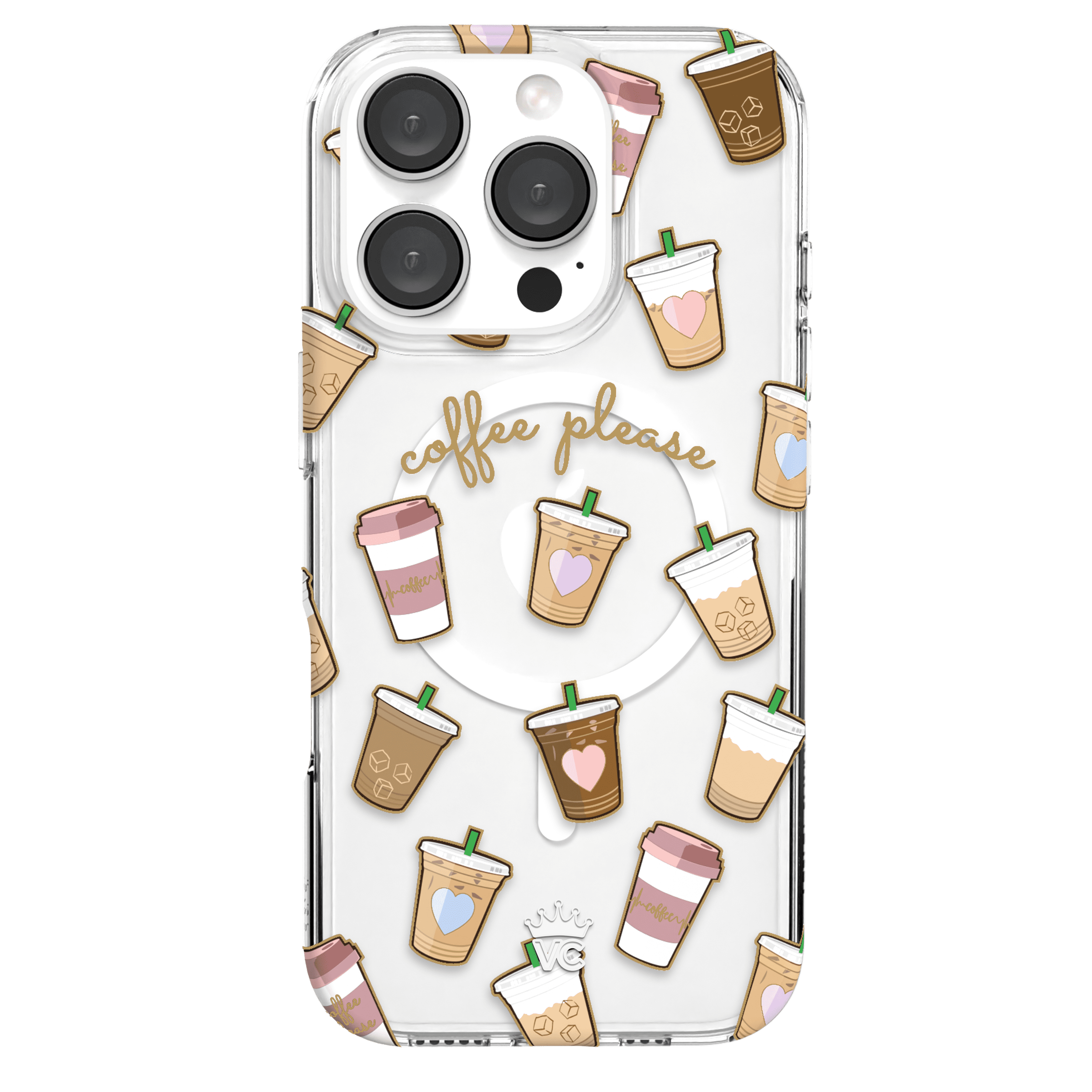 VELVET CAVIAR for iPhone 16 Pro Case Coffee - Compatible with MagSafe - Clear Protective Phone Cases for Women