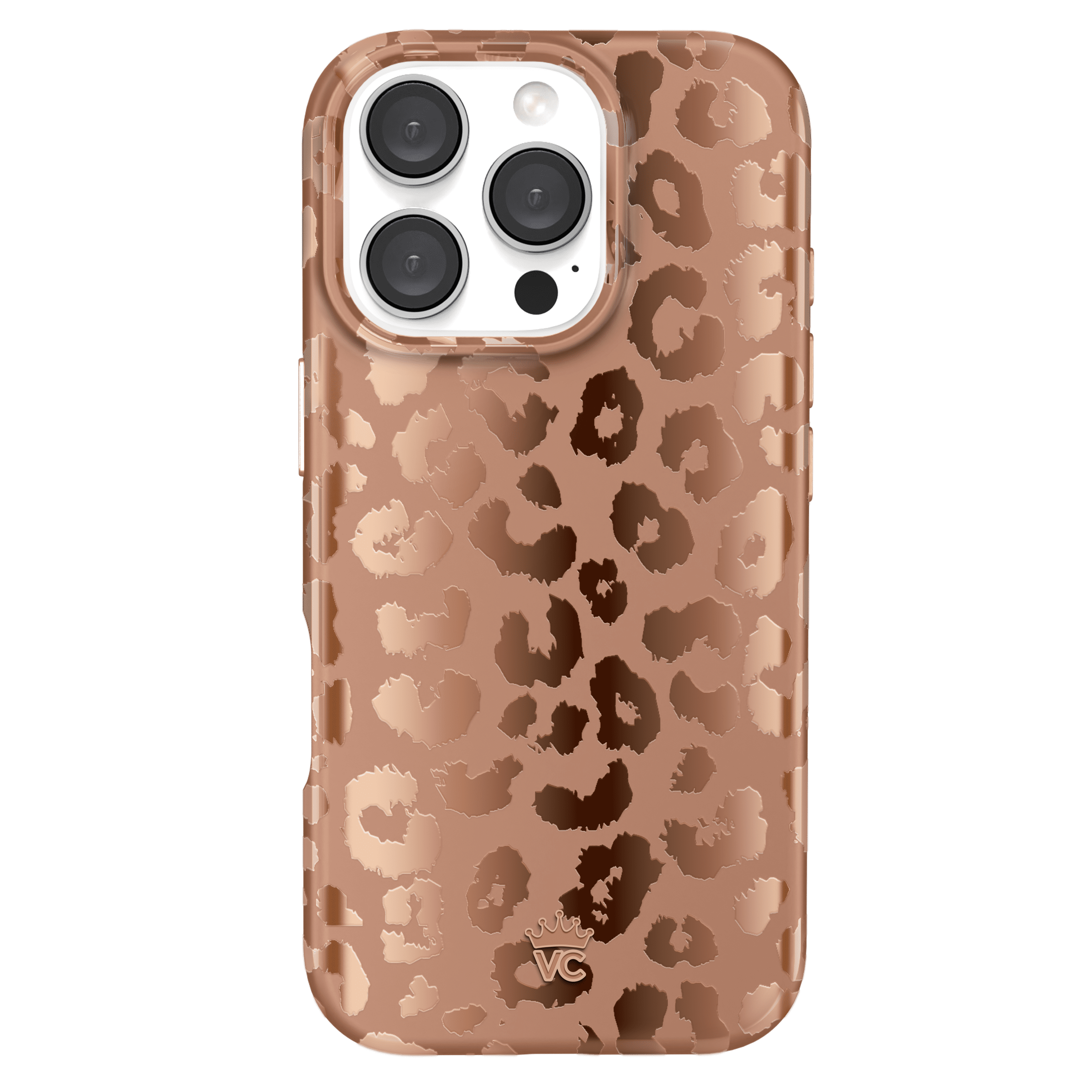 VELVET CAVIAR for iPhone 16 Pro Case - Compatible with MagSafe - Cute Protective Phone Cases for Women - Bronze Chrome Leopard