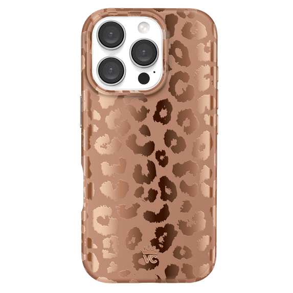 VELVET CAVIAR for iPhone 16 Pro Case - Compatible with MagSafe - Cute Protective Phone Cases for Women - Bronze Chrome Leopard