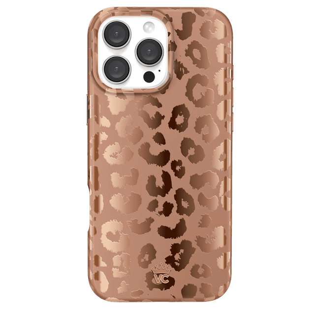 VELVET CAVIAR for iPhone 16 Pro Max Case - Compatible with MagSafe - Cute Protective Phone Cases for Women - Bronze Chrome Leopard