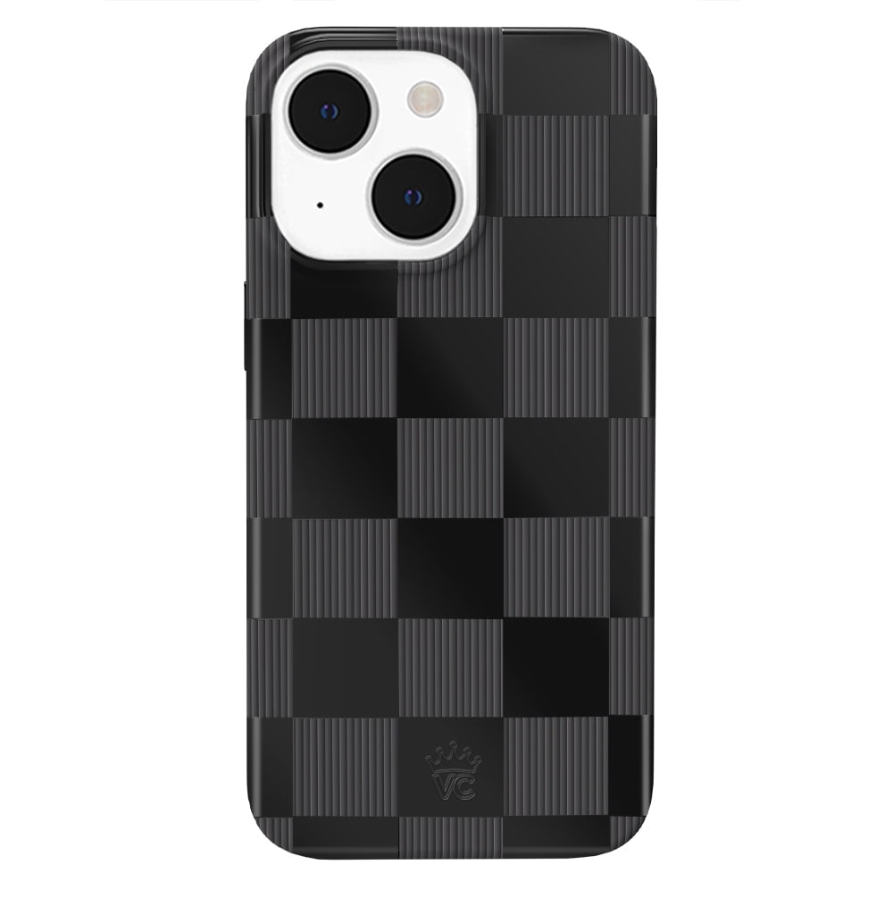 VELVET CAVIAR iPhone 13 Case Black Checkered - Compatible with MagSafe - Cute Protective Cases for Women for Women - Black Grey Checkerboard