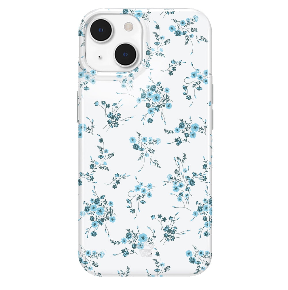 VELVET CAVIAR iPhone 14 Case Flowers - Compatible with MagSafe - Cute Protective Phone Cases for Women - French Blue Floral