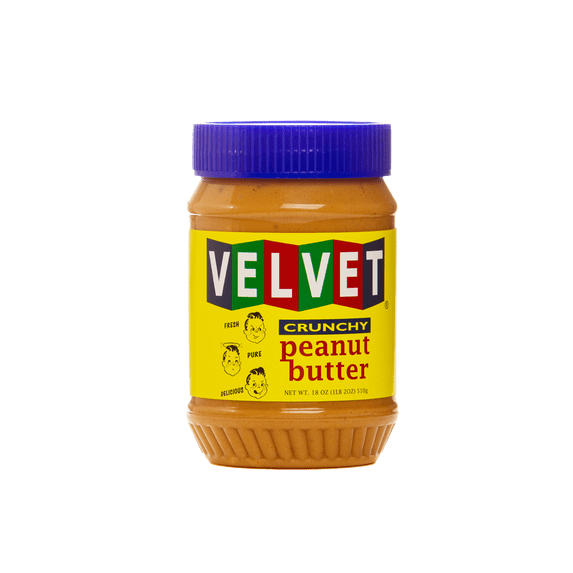 Velvet Crunchy Peanut Butter (18 oz) – Smooth, Rich, and Delicious Spread Includes Everyday Essentials with a CRUNCH
