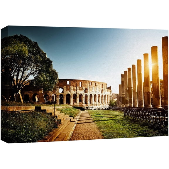 VELVET Canvas Prints Wall Art Colosseum Rome, Italy 18x12inch Framed