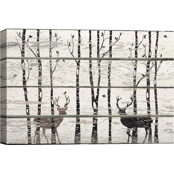 VELVET Canvas Wall Art Deer Forest Abstract ArtPoster Giclee Wall Decorations for Living Room High Definition Printed - 14x11inch Framed