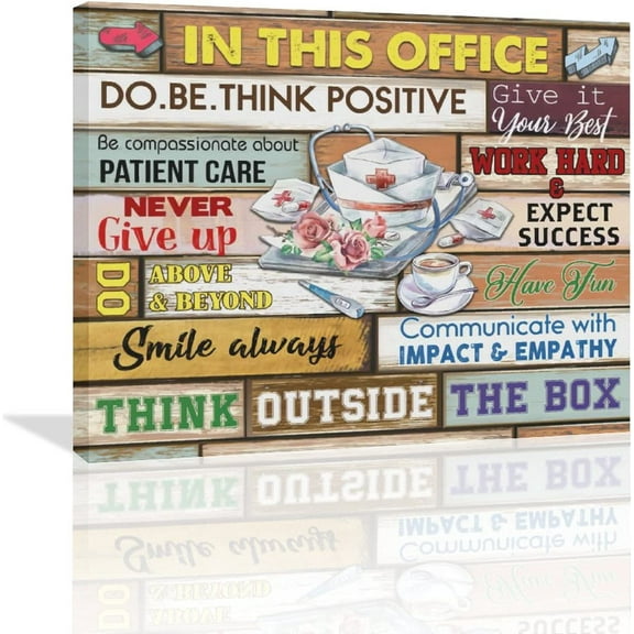 VELVET In This Canvas Wall Art Never Give Up Nurses Painting For Wall Medical Staff Team Prints Smile Always Vintage Nurse Gift Artwork Inspirational Poster Wall Decor For 10x8inch Unframed