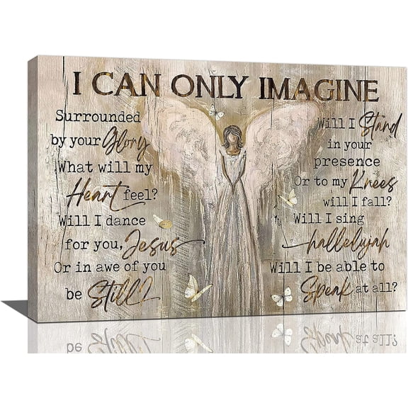 VELVET Christian Wall Art Rustic Angel Wgs Wall Decor spirational Quotes Pictures Patg Prt Farmhouse Artwork Christian Gift for Bathroom Livg Room Bedroom Office 14x11inch Framed