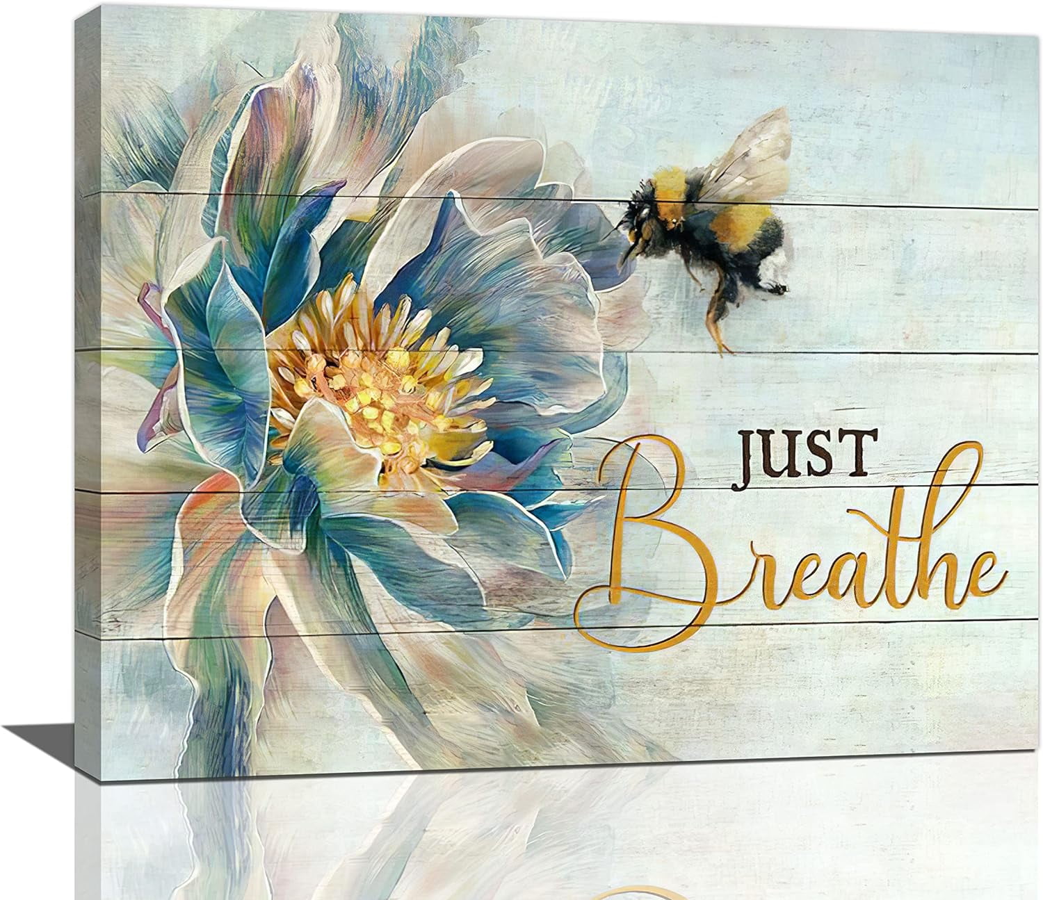 VELVET Country Bee Wall Art Rustic Floral Bee Pictures Wall Decor ...