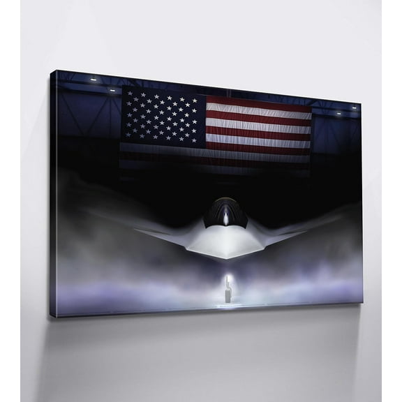 VELVET F-47 Fighter Jet Canvas Wall Art with ner wooden - Military Airplane Wall Art for Office & Game Room - Aviation Themed Jet Poster - Lightweight & Easy to Hang - es 24x20inch Framed