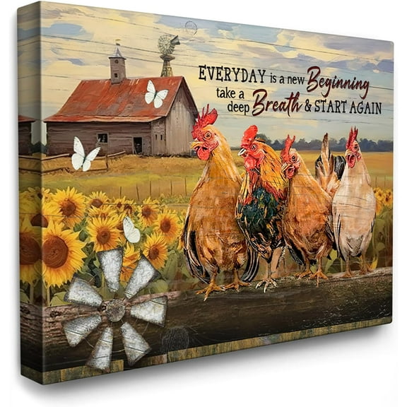 VELVET Farmhouse Rooster Canvas Wall Art Farm Barn Chicken spirational Patg Wall Decor Posters Home for Livg Room Bedroom Bathroom Decoration 24x16inch Framed