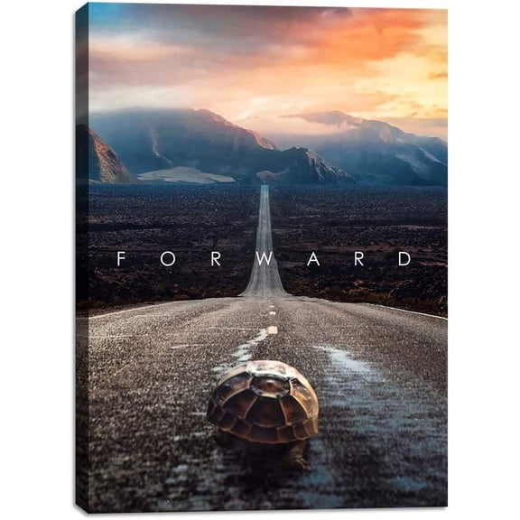 VELVET Inspirational Entrepreneur Quotes Wall Art Motivational Painting Prints on Canvas Modernspiring Picture Posters Prints Road to Forward Artwork Home Office Decor - 8x10inch Framed
