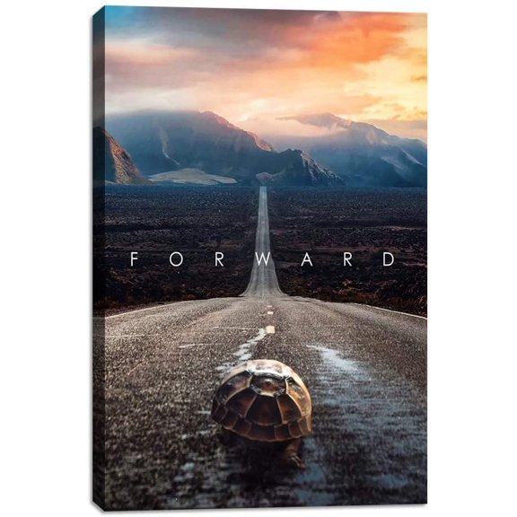 VELVET Inspirational Entrepreneur Quotes with Words Wall Art Motivational Forward Painting Prints on Canvas Modernspiring Posters Prints Artwork Home Office Classroom School Decor - 16x20inch Framed