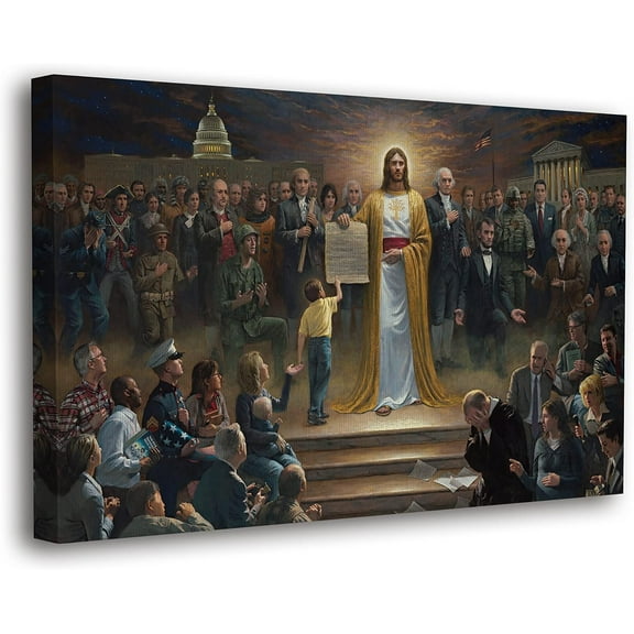 VELVET Jesus Wall Decor, Christian Cross Wall Home Posters, Judah Religious Lord Prayer Bible Wall Art Canvas 11JESUS PREACHING 10x8inch Unframed