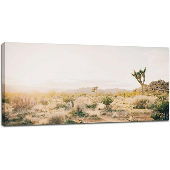 VELVET Joshua Tree Large Wall Art for Living Room Desert Nature Canvas Prints Natural Landscape Pictures Painting Artwork Office Home Decor for Bedroom Bathroom Dining 10x8inch Framed