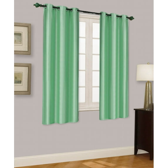 VELVET MINT BLACKOUT ENERGY EFFICIENT THERMAL PANEL WINDOW GROMMET DRAPE LIGHT FILTERING SIZE 35" WIDE X 63" LENGTH EACH PANEL